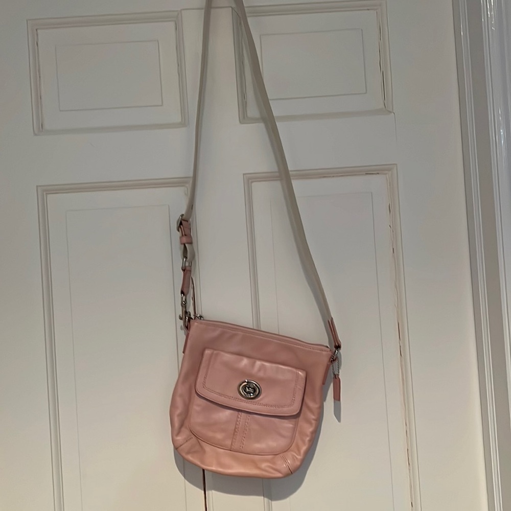 Coach, Crossbody, pink bag, leather